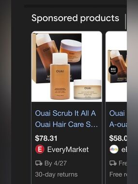 NIB: OUAI Scrub It All A-Ouai Set Detox Shampoo & Body Scrub Kit